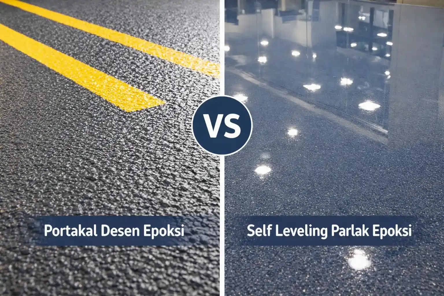 Portakal desen epoksi mi self leveling mi